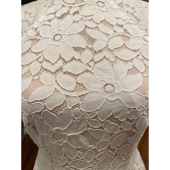 Lulus Sweetest Love Story White Dress Lace High-Low Midi Dress NWT size xs - Picture 6 of 12